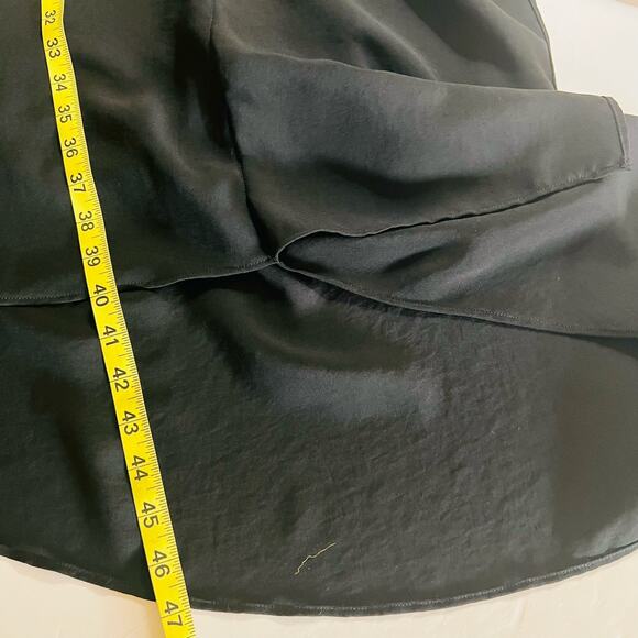 White House Black Market Ruffle Front Sleeveless Shift Dress Size 14 Black - Picture 7 of 8